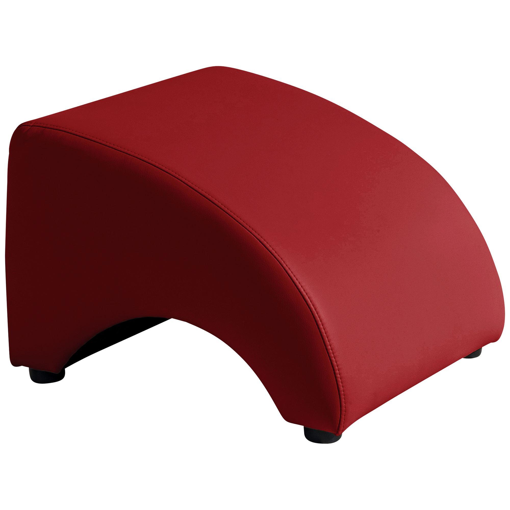 POLSTERHOCKER Kajsa Kunstleder chilli - Kirschrot, Kunststoff (52/37/54cm) - 58aufmkessel