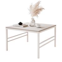COUCHTISCH FORMA 60/60 cm Quadrat, Weiß / Kaschmir - Kaschmir/Weiß, Metall (60/60/40cm) - Idohome