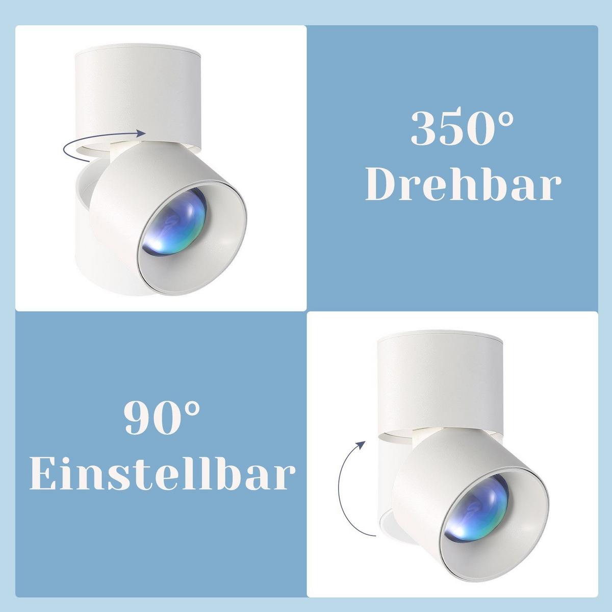 LED-DECKENLEUCHTE Lisa 10/7/10 cm - Weiß, Metall (10/7/10cm) - Nettlife