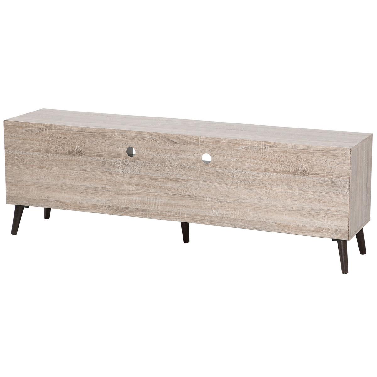 TV-MÖBEL Hellbraun, Grau, Dunkelbraun BILLINGS 40/180/60 cm - Hellbraun, Holzwerkstoff (180/60/40cm) - Beliani
