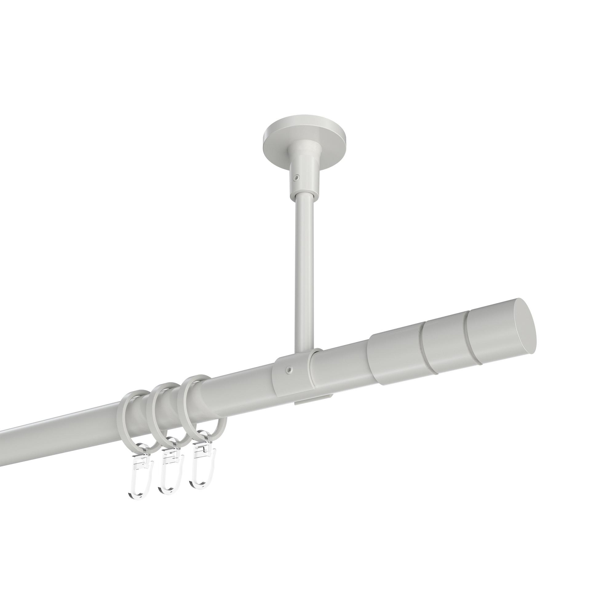 GARDINENSTANGE Sonette Elanto 260 cm (geteilt in 2 x 130 cm), 1-läufig, 20 mm Ø Weiß - Weiß, Metall (260cm) - INTERDECO