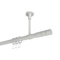 GARDINENSTANGE Sonette Elanto 260 cm (geteilt in 2 x 130 cm), 1-läufig, 20 mm Ø Weiß - Weiß, Metall (260cm) - INTERDECO