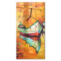 WANDUHR aus Glas 30x60 cm - Łódź - Multicolor, Glas (30/60/0.4cm) - TULUP