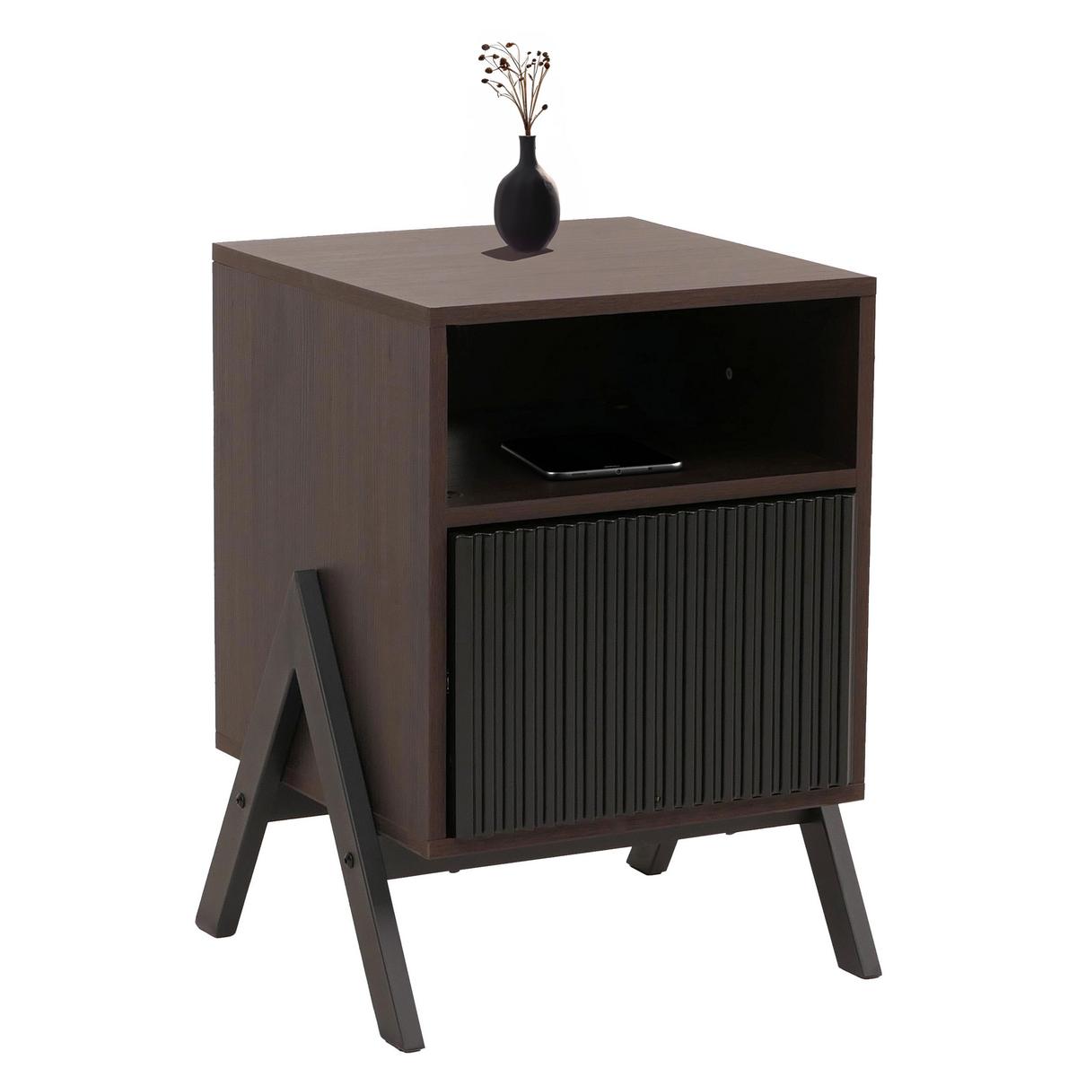 NACHTTISCH rechteckig Braun - Braun, Holz (40/59/40cm) - MCW