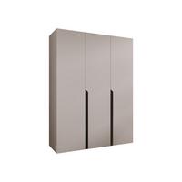 DREHTÜRENSCHRANK Mila I 150 - Kaschmir/Schwarz, Holzwerkstoff/Kunststoff (150/202/52cm) - MIRJAN24