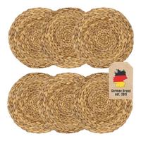 PLATZSET Untersetzer 30 cm - Naturfarben, Naturmaterialen (30/30/7cm) - Intirilife