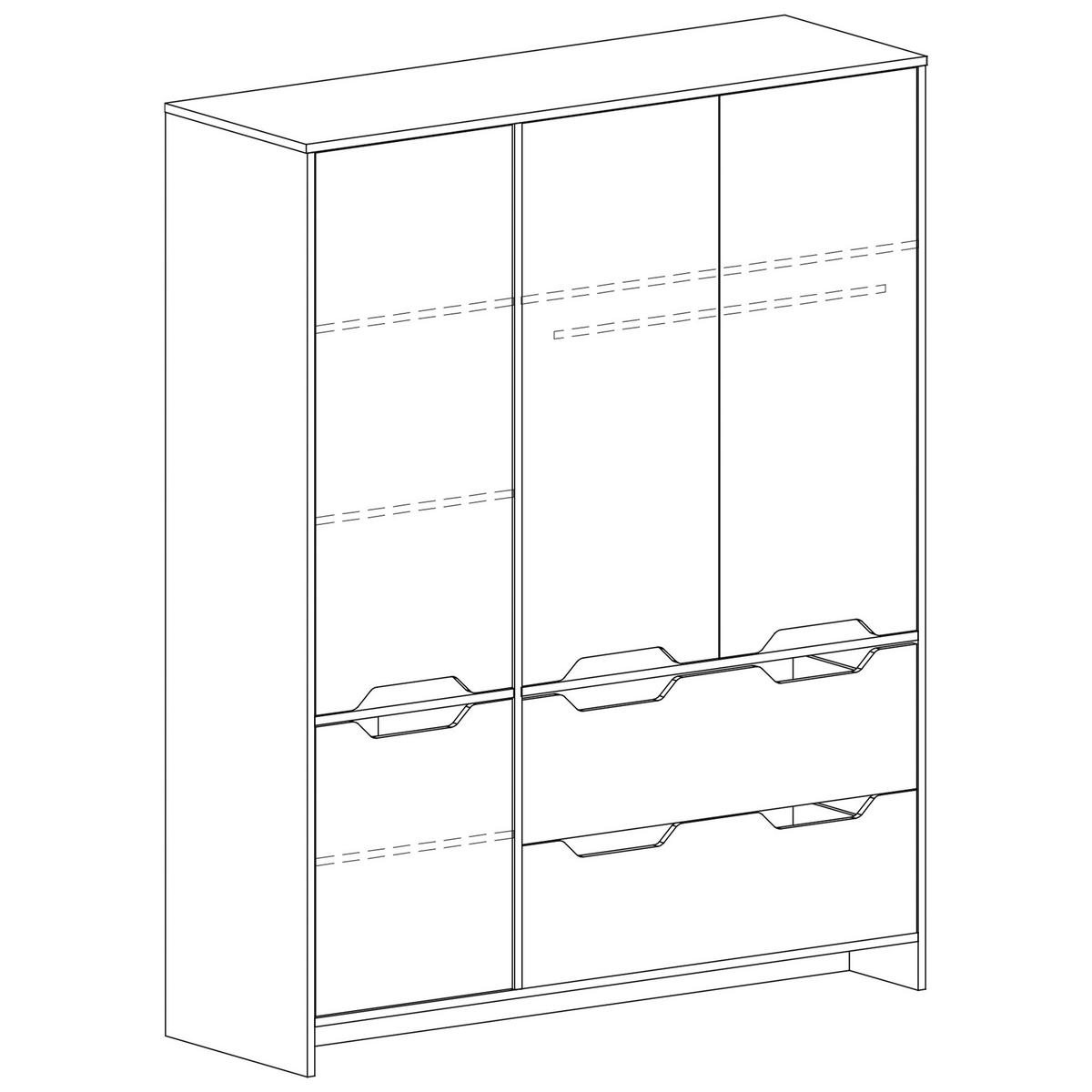 KLEIDERSCHRANK Maxim 150/189/49 cm Soft-Close Weiß Artisan Oak - Weiß/Eiche Artisan, Holzwerkstoff (150/189/49cm) - arthur berndt