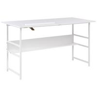 ZEICHENTISCH mit neigbarer Tischplatte Weiß 140/60 cm Oran - Weiß, Holzwerkstoff (60/140/76cm) - Beliani