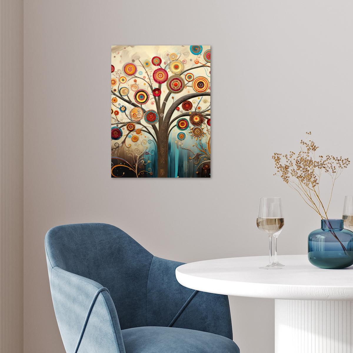 POSTER Baum - Baum des Lebens - Farbe Wandbilder 30x40 cm - Braun, Papier (30/40/0.1cm) - MuchoWow