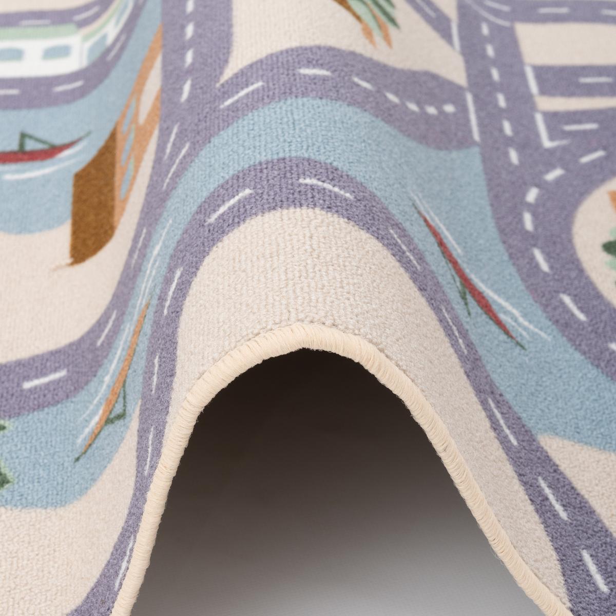 KINDER SPIEL STRASSENTEPPICH - Beige, Textil (160/200cm) - Snapstyle