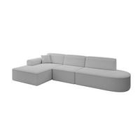 ECKSOFA Ottomane Links IREA-L2-v3 - 327x165x77 cm Hellgrau - Hellgrau, Holzwerkstoff/Textil (327/165cm) - ALTDECOR
