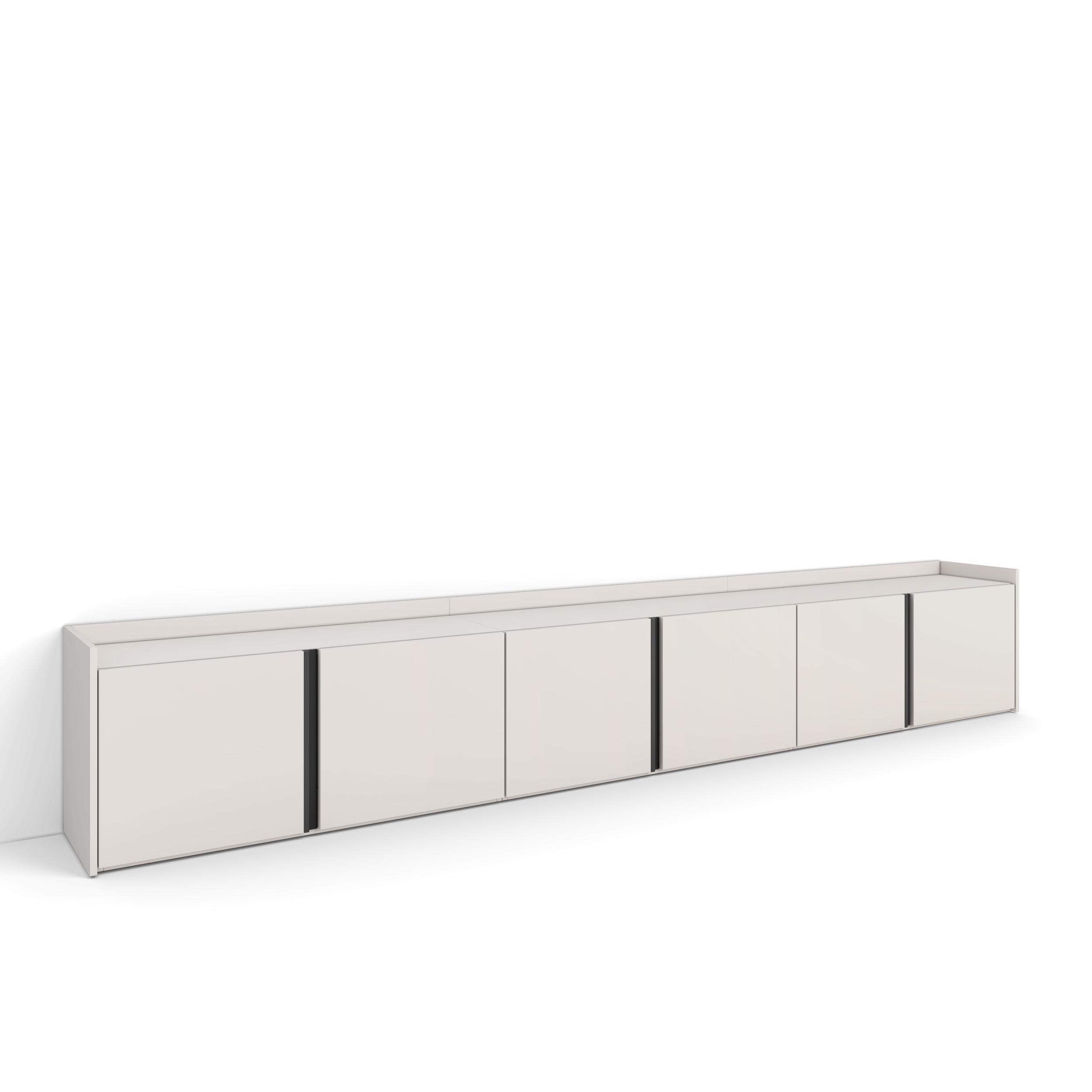 LOWBOARD, Beige, 309/35/50cm - Beige, Holzwerkstoff (309/50/35cm) - Skraut Home