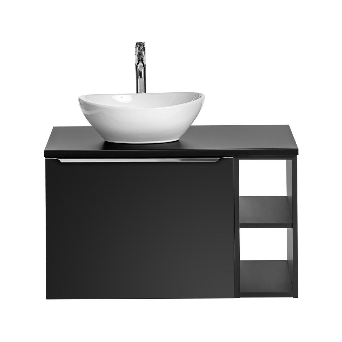 WASCHTISCH 80cm Éros Schwarz - Schwarz, Holzwerkstoff (80/48/46cm) - Petits-meubles