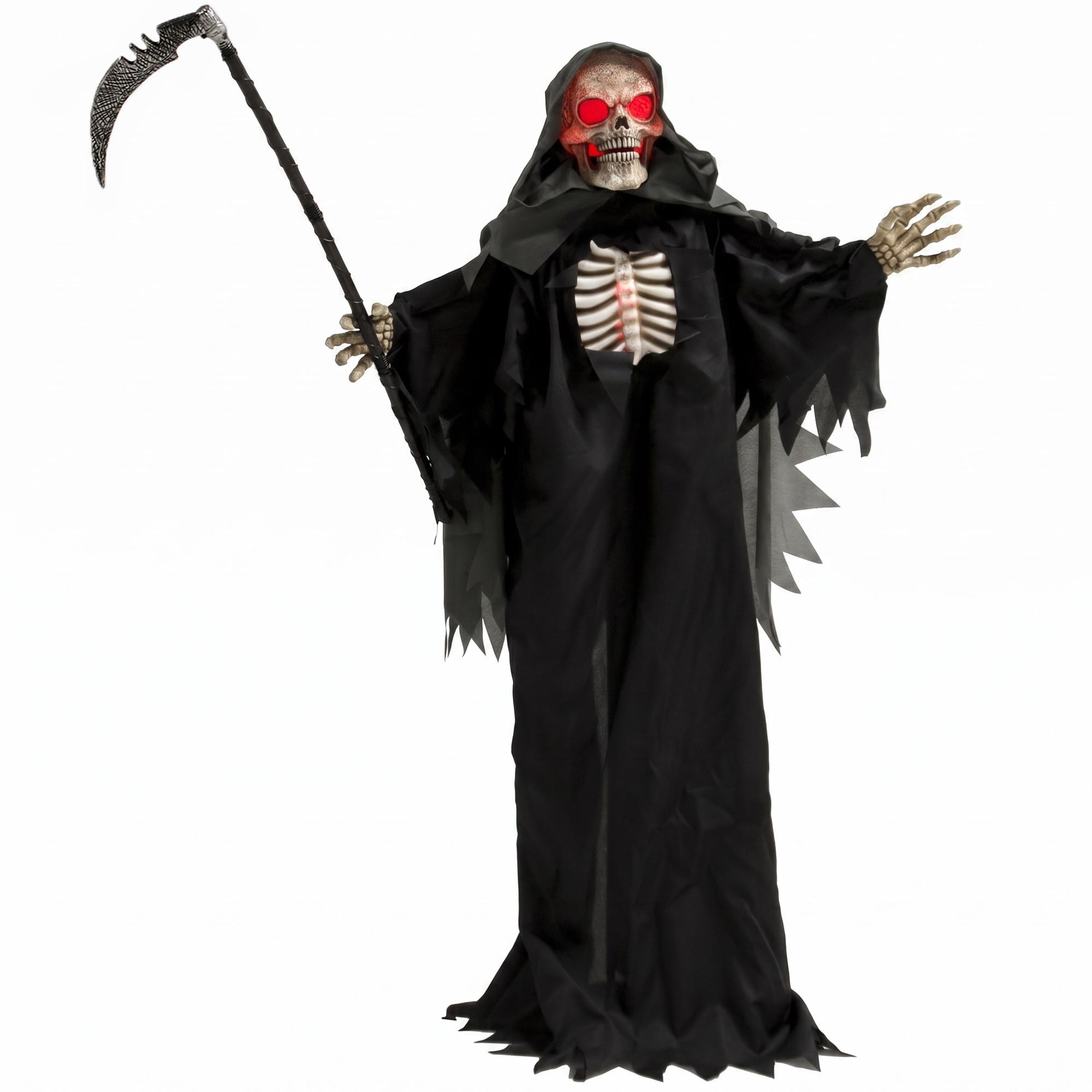 SENSENMANN-DEKO Metall Polyesterfaser Schwarz - Schwarz, Kunststoff (18/170/80cm) - HOMCOM