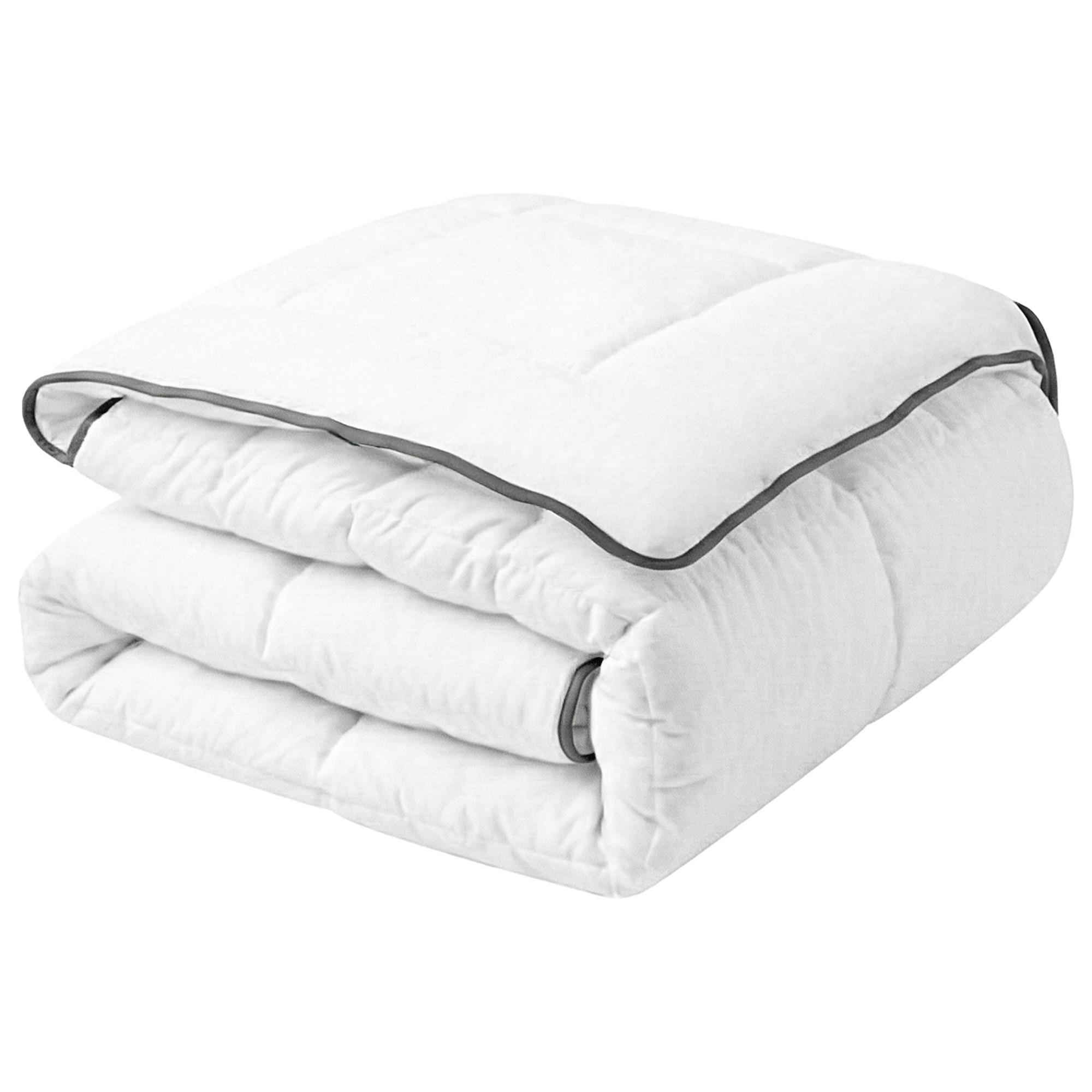 BETTDECKE Mikrofaser Mittelwarm 135/200 cm Howerla - Weiß, Textil (200/135cm) - Beliani