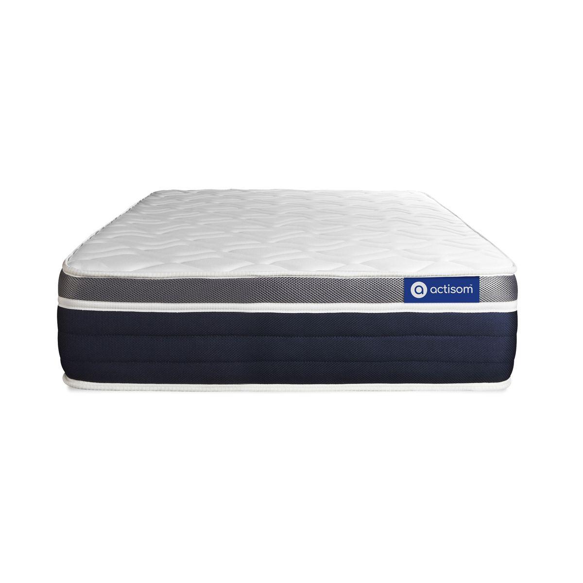 MATRATZE Actiflex confort Taschenfederkern und Memory-Schaum 80 x 200 cm h2 - Weiß, Textil (80/200cm) - ACTISOM