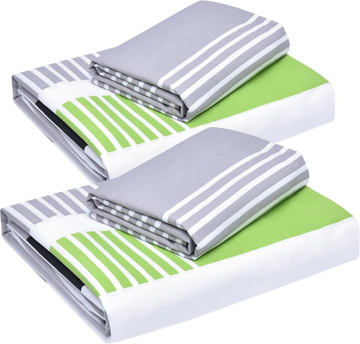 BETTBEZUG Dana 155x220cm + Kissenbezug 80x80cm Gestreift Renforcé (4tlg) - Multicolor, Textil (155/220cm) - Beautissu 