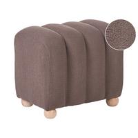 POUF Bouclé Braun Idyllwild - Braun, Textil (49/45/39cm) - Beliani