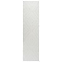 TEPPICH Cremeweiß 80/300 cm Borah - Creme/Weiß, Textil (80/300cm) - Beliani