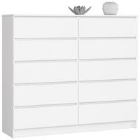 KOMMODE Weiß 121/138/40 - Weiß, Holzwerkstoff (138/121/40cm) - RAUMHIRSCH FURNITURE