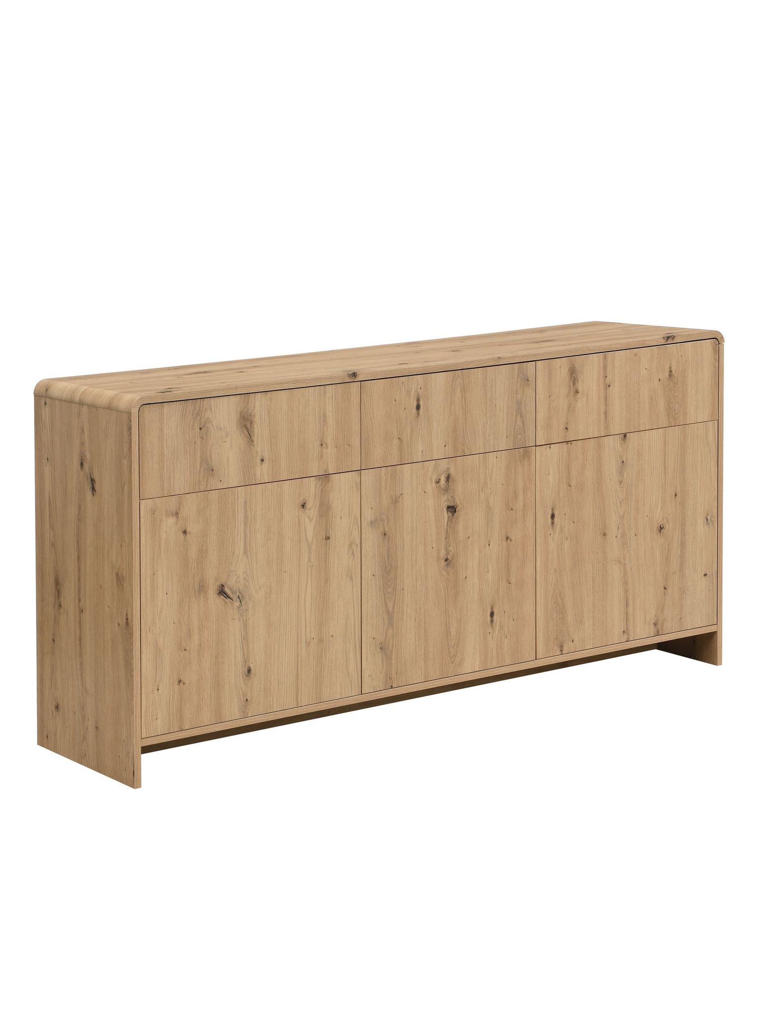 SIDEBOARD CALELLA, MDF, in Eichenoptik, 155,2 x 40 x 76 cm - Hellbraun/Braun, Holzwerkstoff (155.2/76/40cm) - KADIMA DESIGN