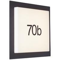 AUSSENWANDLEUCHTE Sten G96503/75 - Schwarz, Metall (30/30/5.8cm) - Brilliant