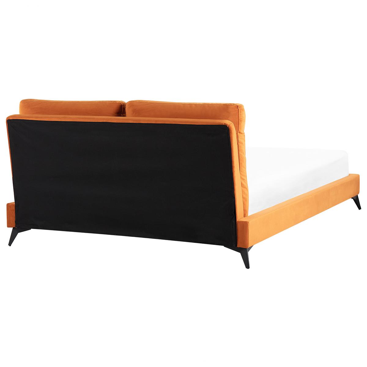POLSTERBETT 160/200cm Orange Melle - Orange, Textil (160/200cm) - Beliani