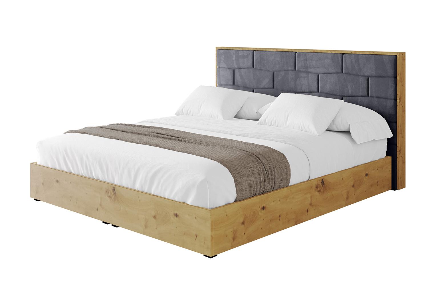 POLSTERBETT mit Bettkasten und Lattenrost, Boxbett ohne Matratze - ENZO8 200x200 Dunkelgrau - Dunkelgrau, Holzwerkstoff/Textil (200/200cm) - ALTDECOR