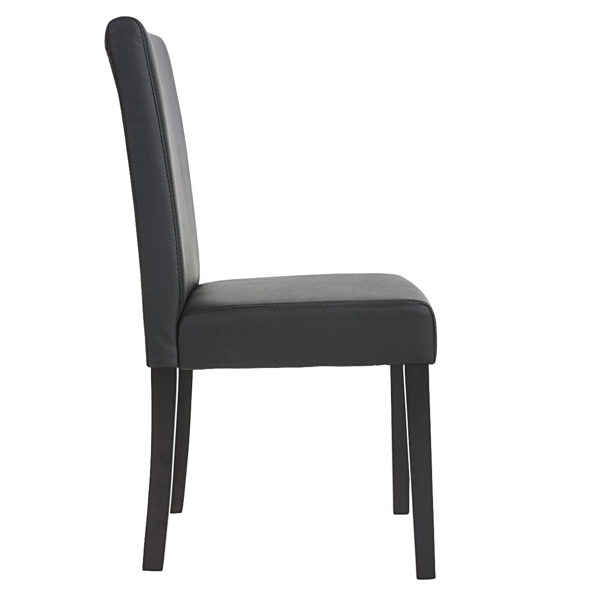 ESSZIMMERSTUHL Anthrazit 4er-Set - Anthrazit/Schwarz, Textil (43/90/56cm) - MCW