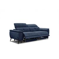 SOFA AVENA 3-Sitzer mit 2 Relaxfunktionen, dunkelblau - Dunkelblau, Holzwerkstoff/Textil (204/80/108cm) - Wozimo