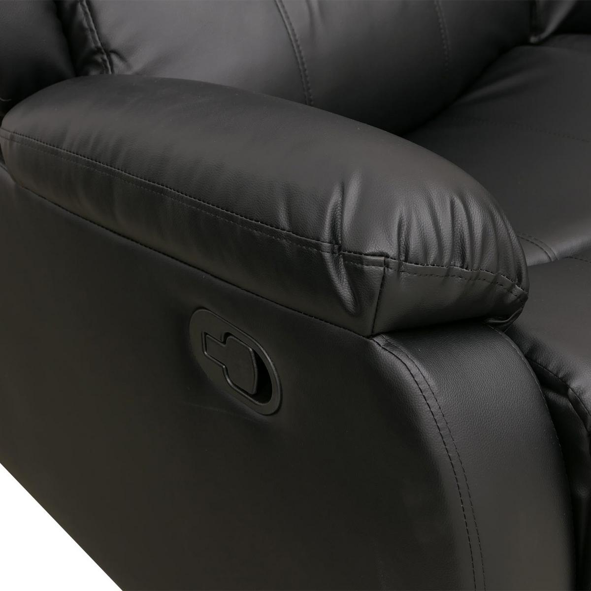 3ER KINOSESSEL Schwarz - Schwarz, Textil (181/107/164cm) - MCW