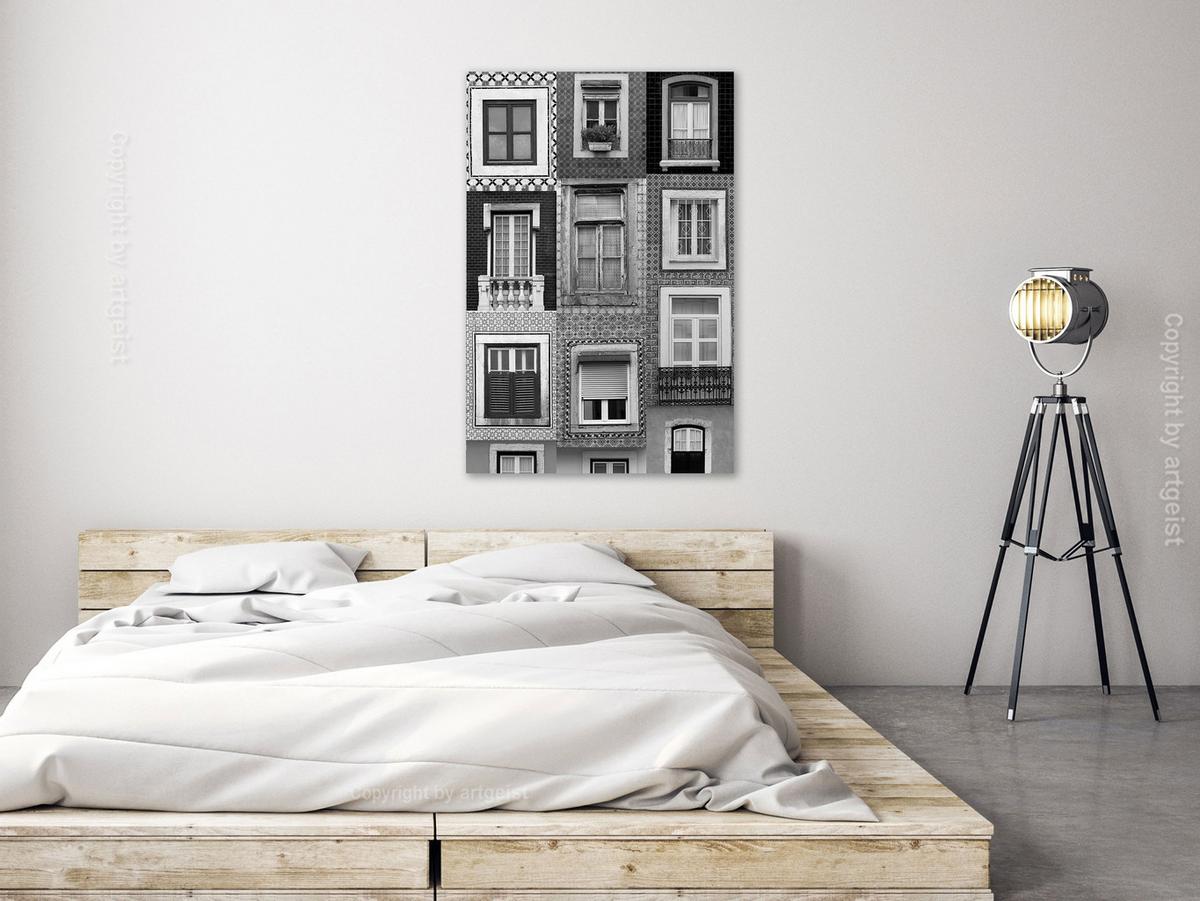 KUNSTDRUCK Schwarz-Weiß 60/90 cm - Schwarz, Textil (60/90cm) - KUNSTLOFT