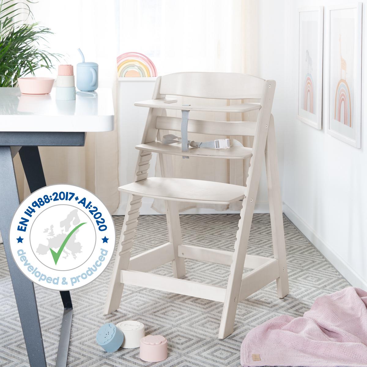 KINDERHOCHSTUHL Sit Up Flex Natur-Grau - Hellgrau, Holzwerkstoff (44.5/80/54cm) - Roba
