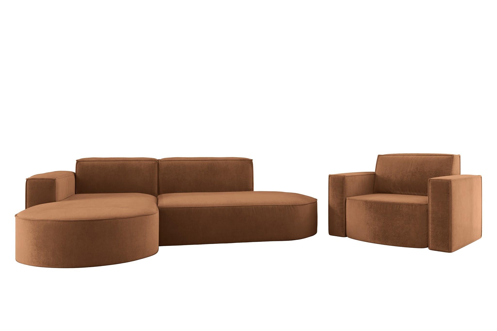 SOFASET Palma In Noel - Rot, Holzwerkstoff/Textil (236/78/165cm) - Fun Möbel