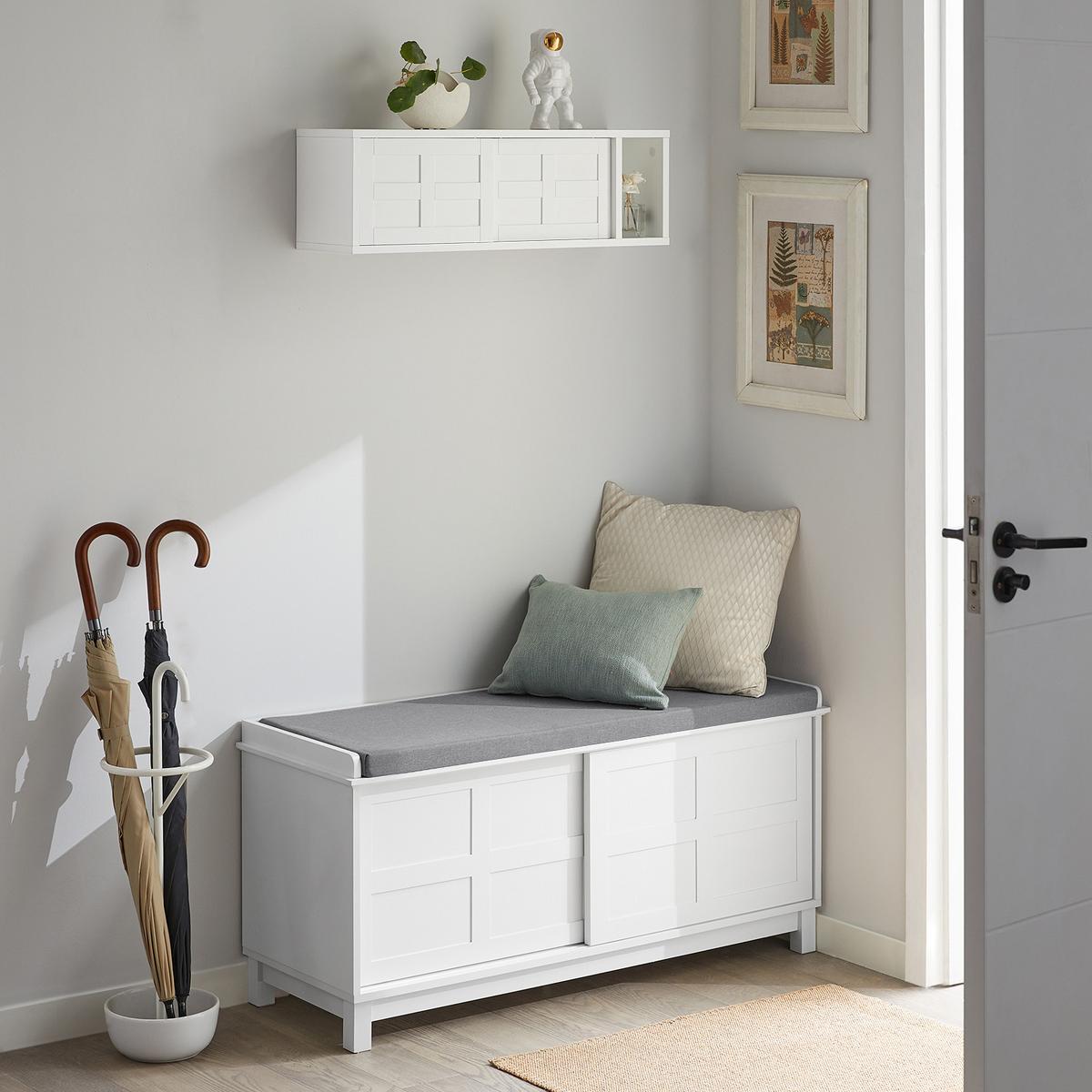 WANDGARDEROBE Weiß - Weiß, Holzwerkstoff (75/23/20cm) - SoBuy