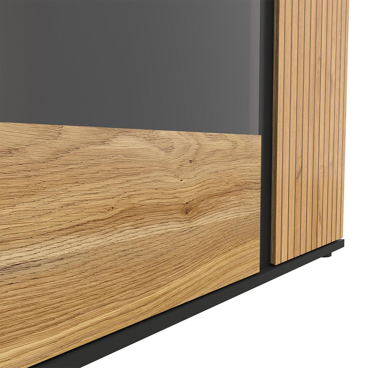 GESCHIRRSCHRANK Pia Holz - Braun, Holzwerkstoff (95/146/39cm) - Petits-meubles
