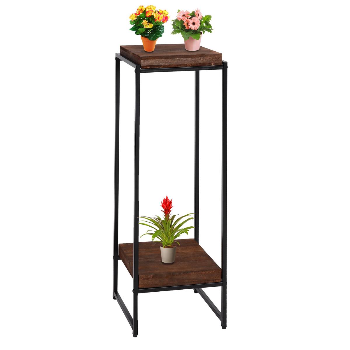 BLUMENTISCH quadratisch Dunkelbraun - Dunkelbraun, Holzwerkstoff (32/30/101cm) - MCW