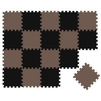 SPIELMATTE ab Null - 180/90 cm Puzzlematte Schwarz - Multicolor, Kunststoff (30/30cm) - Littletom