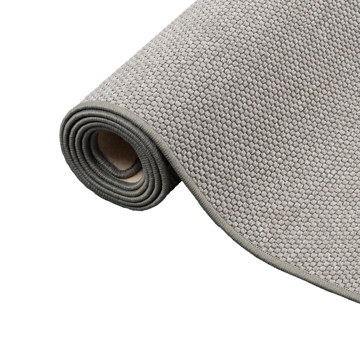 FLACHGEWEBE NATUR TEPPICH BENTZON - Silberfarben, Textil (100/100cm) - Snapstyle