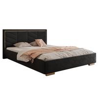 POLSTERBETT AURORA 180x200 mit Bettkasten Jasmine 100 - Schwarz, Textil (180/200cm) - Lookway