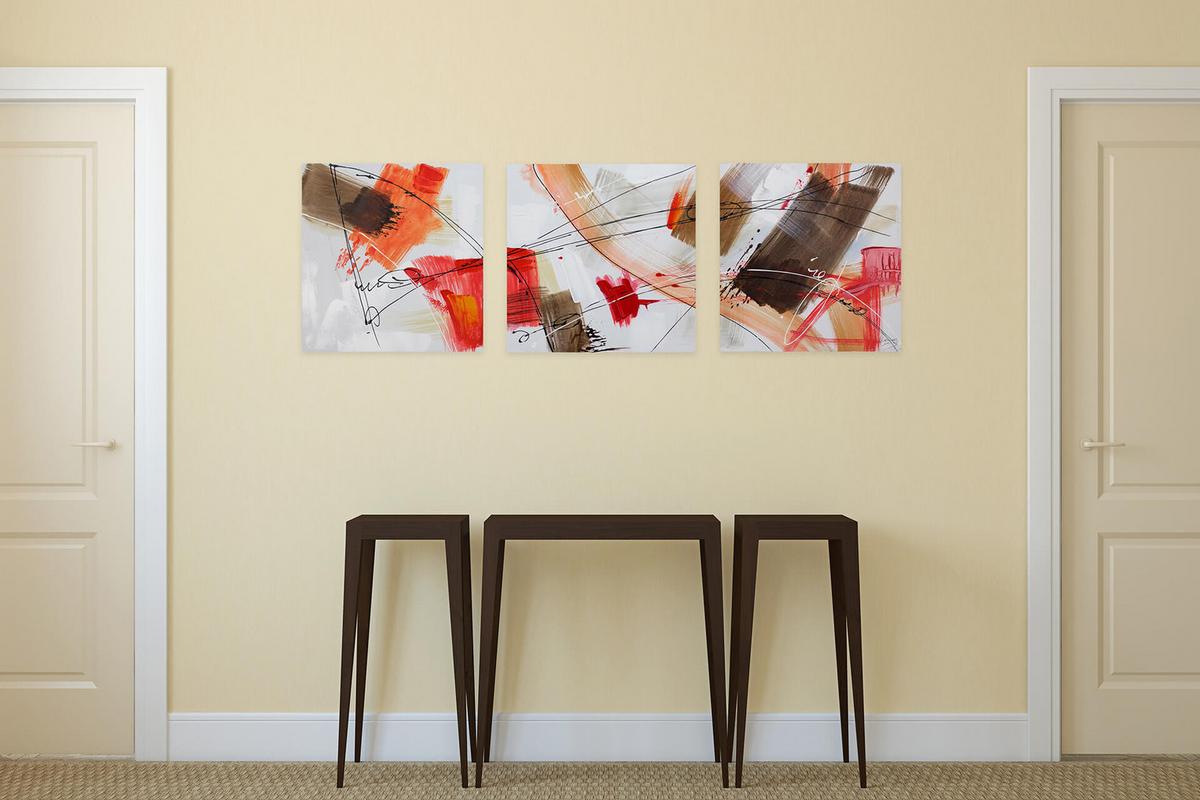LEINWANDBILD 3-TEILIG Bunt 150/50 cm - Multicolor, Textil (150/50cm) - KUNSTLOFT