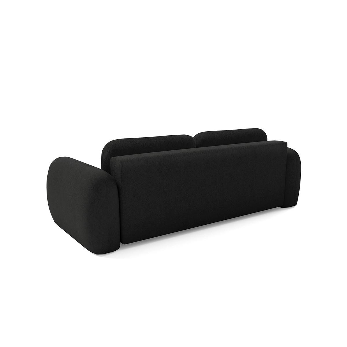 SOFA Livio 3 Sitzplätze Schwarz - Schwarz, Holz (270/95/121cm) - Petits-meubles
