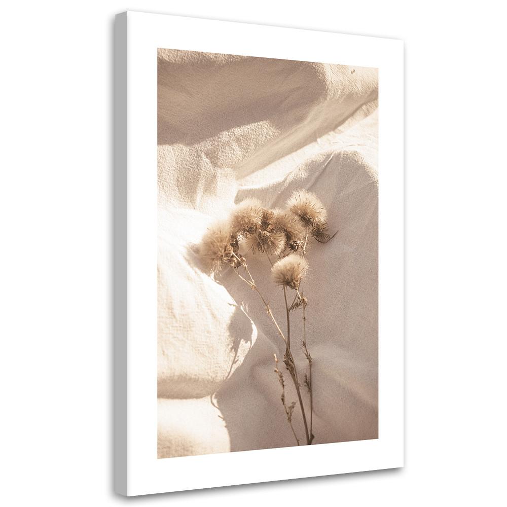 WANDBILD zarte trockenblumen - Beige, Textil (40/60cm) - Feeby