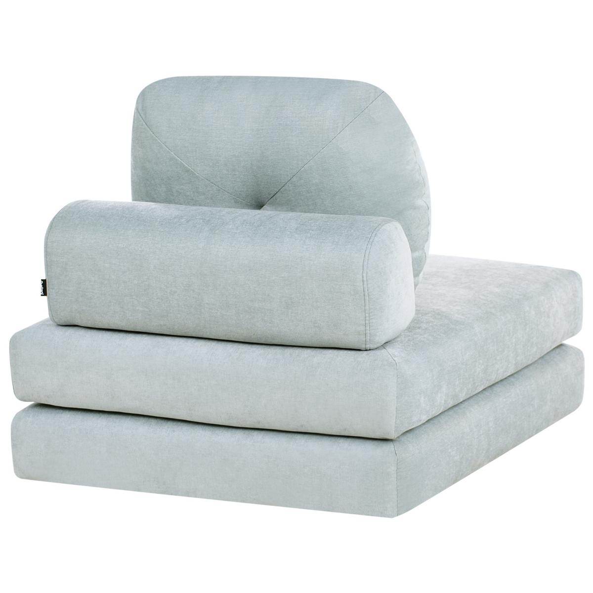 SCHLAFSOFA 81/182 cm Hellblau Olden - Blau, Textil (81/54/91cm) - Beliani