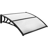 HAUSTÜRVORDACH Grau - Grau, Kunststoff (122/28/99cm) - COSTWAY
