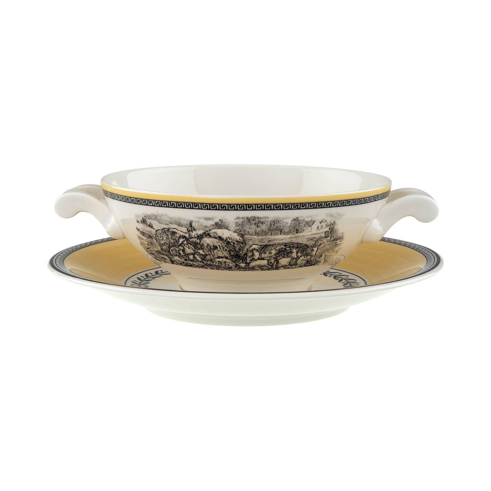 SUPPENTASSE MIT UNTERTASSE Audun Ferme bunt 400 ml - Multicolor, Keramik (0.4L) - Villeroy & Boch