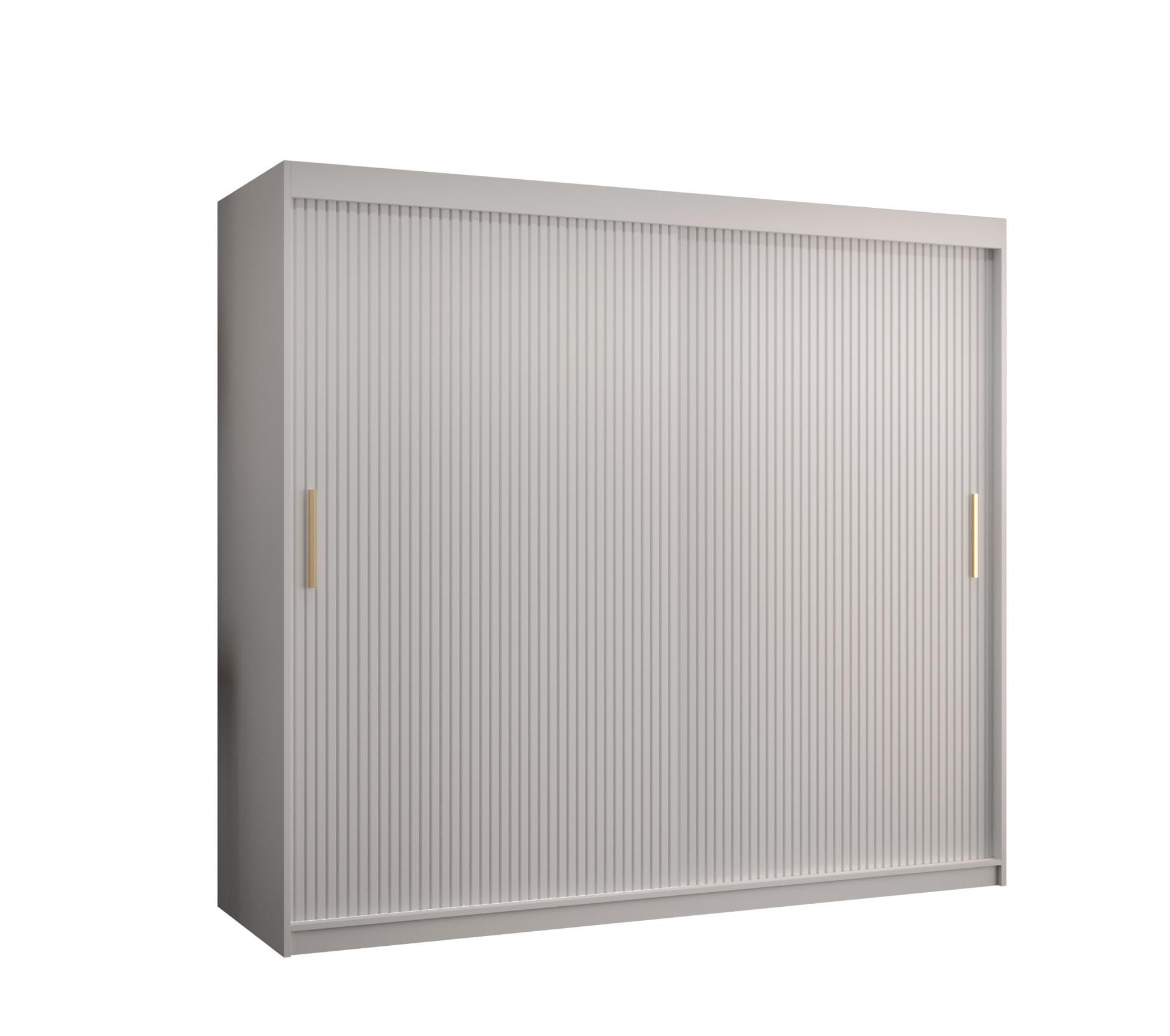 SCHWEBETÜRENSCHRANK 200/200/62 2-türig - Goldfarben/Weiß, Holz/Kunststoff (200/200/62cm) - MÖBEL KRYSPOL