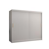 SCHWEBETÜRENSCHRANK 200/200/62 2-türig - Goldfarben/Weiß, Holz/Kunststoff (200/200/62cm) - MÖBEL KRYSPOL