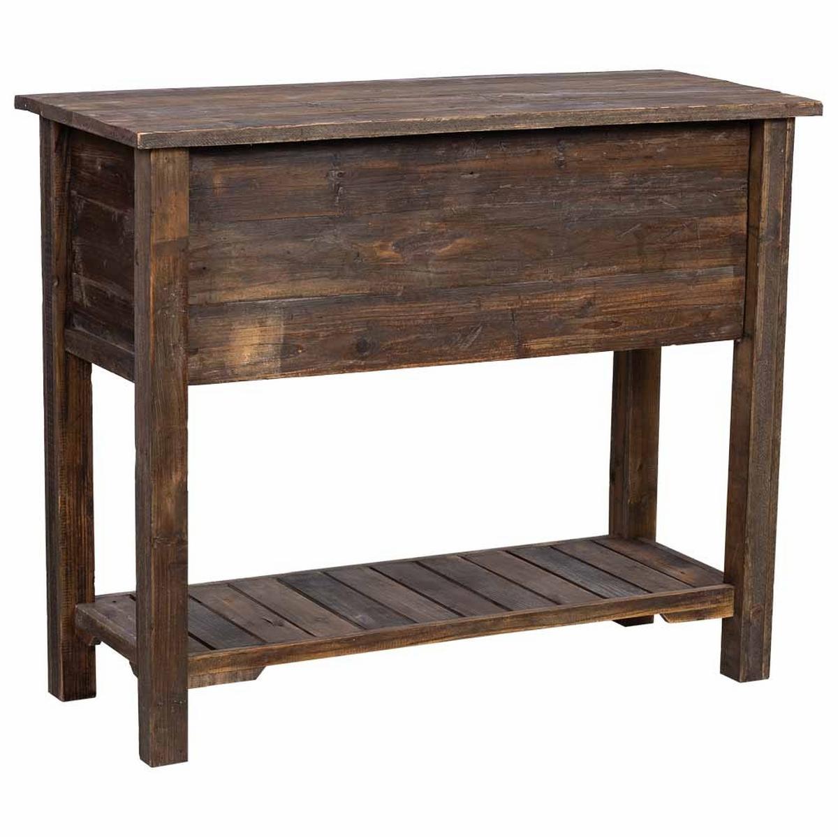 FLURTISCH aus holz mit 6 schubladen 105x45x82 cm - Braun, Holz (45/105/82cm) - Wanderlust