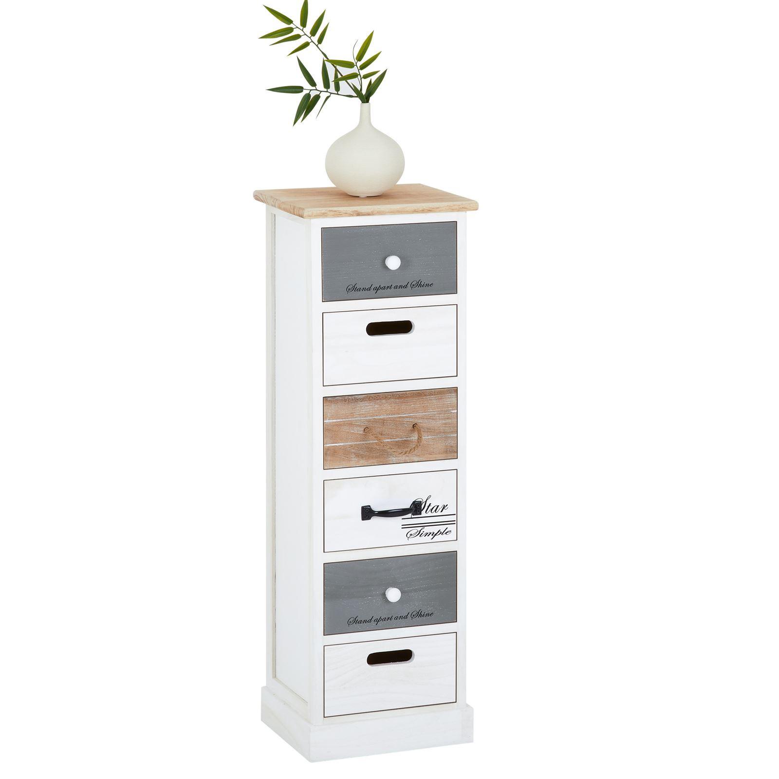 SCHUBLADENREGAL SALVA weiß - Weiß, Holz (29/91/27cm) - CARO-Möbel